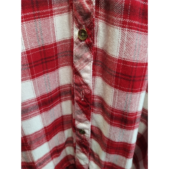 Maurice's Red Buffalo Plaid Button Up Long sleeve Top | Size xxl | - Picture 4 of 4